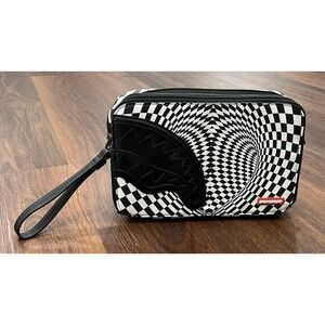 Sprayground Trippy Check Toiletery Aka Money Bag New